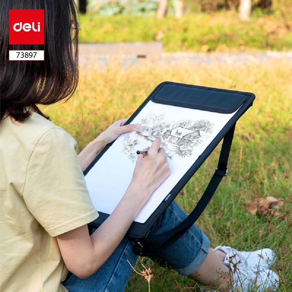 ديلي حقيبة لوحات + مسند ورق ممغنط - 8K - اسود - E73897